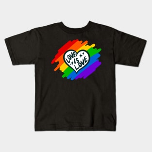 Love is Love LGBTQ Pride Heart Kids T-Shirt
